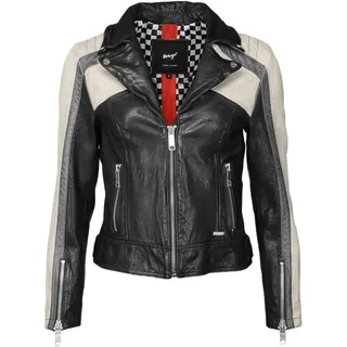 Lederjacke MAZE "Lederjacke Colusa", Damen, Gr. XL, schwarz, Obermaterial: 100% Lammleder LEL. Futter: 100% Polyester PES., Jacken Lederjacke