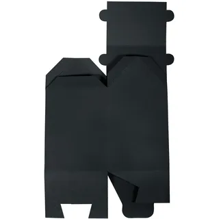 Rayher 67347576 Faltschachtel Haus, 6 Stück, schwarz durchgefärbt, 7,5 x 7,5 x 14 cm, Geschenkkarton, Geschenkbox, Geschenkkarton