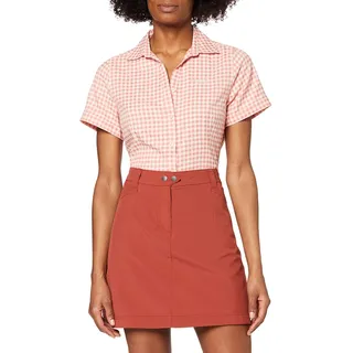 Jack Wolfskin Damen Schnelltrocknende Bluse Kurzarm Kepler Shirt Women, Blush pink Checks, S, 1401723-8257002