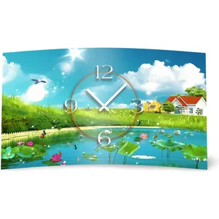 See Idylle Designer Wanduhr modernes Wanduhren Design leise kein ticken dixtime 3D-0099