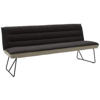 Dieter Knoll SITZBANK Anthrazit, Schwarz, Greige - 218x89x68 cm