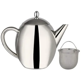Rosenstein & Söhne Edelstahl-Teekanne mit Siebeinsatz