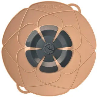 Kochblume - das Original vom Erfinder Armin Harecker - Taupe - L 29 cm (für Topfgröße Ø 14-24 cm) Set mit Microfasertuch!