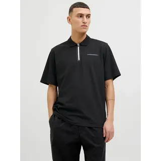Jack & Jones Poloshirt »JCOFUSION PIQUE POLO SS SN«, schwarz