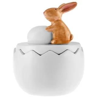 KARACA Ostereier Aufbewahrungsbehälter mit Deckel, groß, Dolomit, weiß, Aufbewahrungsbehälter und Deckel, Gewürzdosen mit, Kitchen Behälter, Aufbewahrungsschüssel