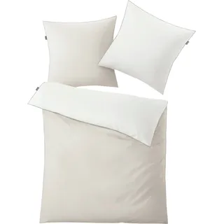 KLEINE WOLKE Bettwäsche "Linda", beige (creme), B/L: 135cm x 200cm, 1 Stk., 1 Stk., Mako-Satin, B/L: 80cm x 80cm, 2 Stk., Mako-Satin, Obermaterial: 100% Baumwolle, Bettwäsche, Bettwäsche, einfaches, sehr elegantes Design