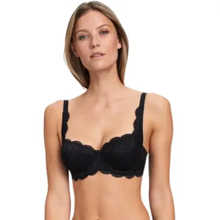Susa Dirndl Push Up BH 8033 mit Bügel - Größe 95C - Dirndl-BH mit wattierter Push-Up-Schale & verstellbaren Trägern - Hochwertige Materialien - Bequem & elegant - Ökotex Zertifiziert - Schwarz