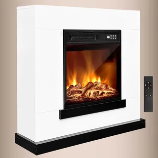 Ambiness Elektrokamin | 2 Heizstufen | 900W - 2000W | viele Modelle | LED - 3D Flammeneffekt mit Farbwechsel | inkl. Fernbedienung Timer & Thermostat | Überhitzungsschutz | Flair
