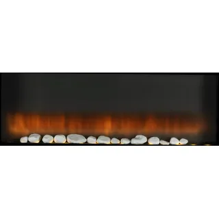 alpina Kaminofen Elektrisch Wandkamin – Elektrokamin zur Wandmontage mit Heizung 1800–2000W – Deko Kamin Flammeneffekt – Elektroheizung mit Thermostat Heizung und Fernbedienung – Modernes Feuer