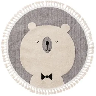 Lytte Kinderteppich Momo Grau ø 120 cm rund , Textil , Rund , 120x120 cm , Oeko-Tex® Standard 100 , wasserabweisend , Teppiche und Böden, Teppiche, Kinderteppiche