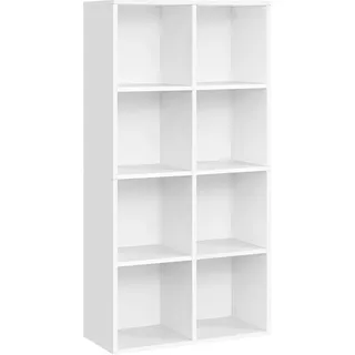 VASAGLE Bücherregal 65,5 x 30,0 x 129,5 cm Weiß