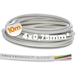 Lapp 10 Meter Lapp 0028604 LiYY Steuerleitung 4x0,75 mm2 I Datenkabel I LED Verlängerung Kabel I Signalkabel 4 adrig I Klingelkabel I Datenleitung