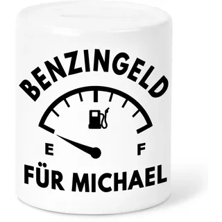 Spardose Benzingeld personalisiert mit Namen Geldgeschenk Verpackung Sparbüchse Führerschein bestanden Geschenk Tankgutschein Sparschwein aus Keramik