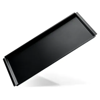 Rechteckiges Deko-Tablett in Schwarz | Pulverbeschichtetes Metall | Für Wohn-, Schlaf- oder Esszimmer | Robustes Ablage- und Kerzentablett | Minimalistisches Design