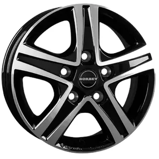 Borbet CWD 6,0 x 16 5 x 130 ET68 Schwarz Poliert