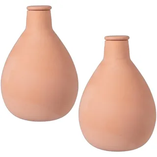 Relaxdays Ollas, 2er Set, 1 l, Ton, wurzelnahe Bewässerung, terrakotta | Hochbeet & Gewächshaus, weniger Wasserverlust