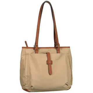 Tom Tailor Reva Damen Shopper Umhängetasche Reißverschluss Mittelgroß Beige