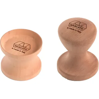 Marcato Corzetti Mold Kit Pasta-Stempel mit Schneideunterlage und Formen aus Holz