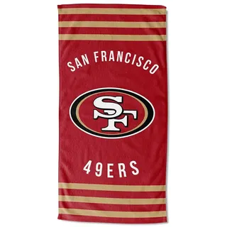 Northwest NFL San Francisco 49ers Strandtuch für Erwachsene, Baumwoll-Polyester-Mischgewebe, 76,2 x 152,4 cm, gestreift