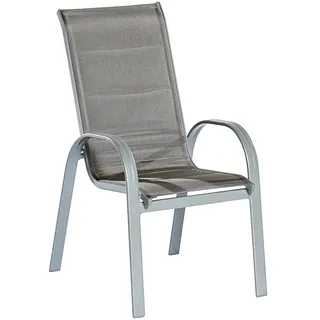 Merxx Gartensessel Amalfi di Lusso Stapelsessel 56 x 72 x 105 cm diamantbraun 2 St.