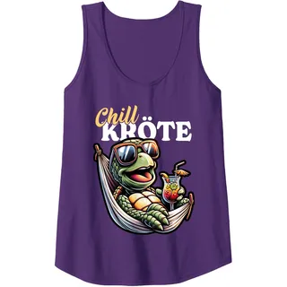 Schildkröte Cocktail Hängematte Sommer Chill Kröte Lustig Tank Top
