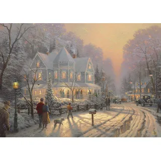 Schmidt Spiele Schmidt 58627 - Thomas Kinkade Studios, Feierliche Weihnachtstage, Puzzle, 1000 Teile
