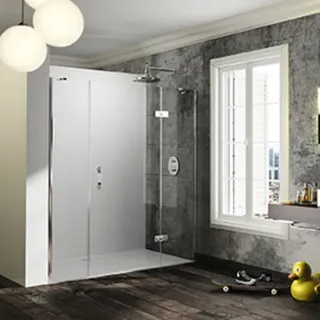 HÜPPE Solva Schwingtür, festes Segment, Nebenteil, in Nische, teilgerahmt, rechtsseitige Befestigung, Breite 1300mm, Höhe 2000mm, S23203123322, Duschkabine: Profilfarbe Black Edition Glas ESG klar mit