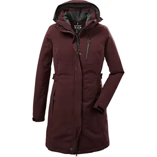 KILLTEC Damen Funktionsparka/Parka mit abzippbarer Kapuze KOW 165 WMN PRK, dunkelweinrot, 40,