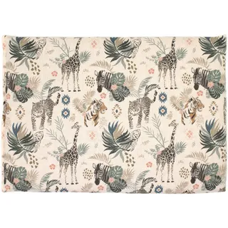 GIRAFFENLAND Rapssamenkissen 30 x 20 cm, Bio Stoff "Wilde Tiere" - Als Wärmekissen & Kältekissen - Körnerkissen für Mikrowelle und Backofen - 30x20cm, 800g