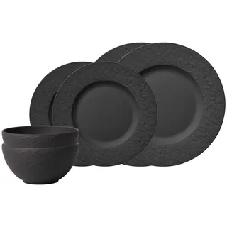 Villeroy & Boch Basic-Set Manufacture Rock Kombiservice 6-tlg. schwarz