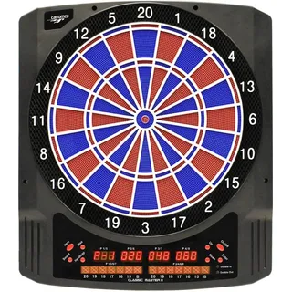 Carromco Classic Master II, Elektronisches Dartboard, Schwarz - Blau, Rot