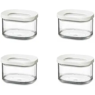 Mepal 4-tlg Vorratsdosen Spar-Set Modula 175 ml Weiß Vorratsdose Frischhaltedose - ideal für die Aufbewahrung von trockenen Lebensmitteln