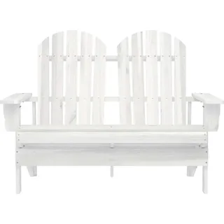 vidaXL 2-Sitzer Adirondack-Gartenbank Massivholz Tanne Weiß - Weiß