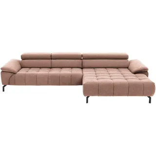 Beldomo Style Ecksofa , Orange , Textil , Uni , Ottomane rechts, L-Form , 329x190 cm , erweiterbar, Fußauswahl, Stoffauswahl, Liegefunktion, Hocker erhältlich, individuell planbar , Wohnzimmer, Sofas & Couches, Wohnlandschaften, Ecksofas