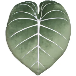 Philodendron Gloriosum Moody Green – Blatt-Überwurfkissen, dekorativ, Bett, Blume, dekorativ, niedliches Kissen, ideal für Pflanzenliebhaber, grüne Daumenfreunde und Familie, Akzent + Dekokissen