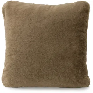 Gözze - Kuscheliger Kissenbezug, Merino Feeling, 50x50 cm - Taupe