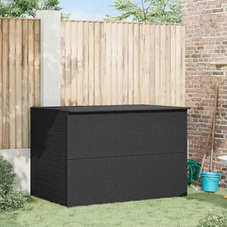 vidaXL Garden-Auflagenbox Schwarz 150x100x100 cm Poly Rattan - Schwarz