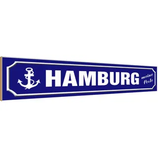 vianmo Holzschild 46x10cm Hamburg Anker Meine Perle Deko Geschenk