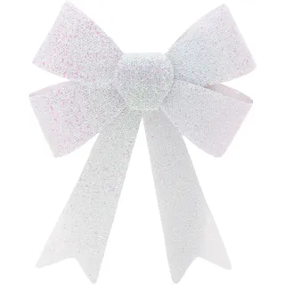 Toyland® 30cm (12") große schillernde Weihnachtsbaum-Lametta-Schleife – Festliche dekorative Baumspitze/Dekoration