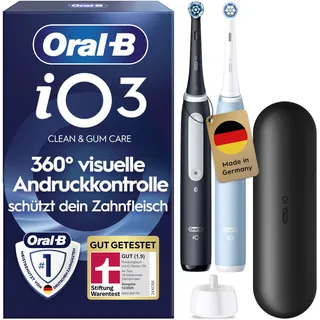 Oral-B iO Series 3 Duo Matt Black/Ice Blue + Reiseetui