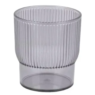 Urban Living Samba Glas aus Kunststoff, 300 ml, Durchmesser 7,7 cm x Höhe 8,5 cm, Grau