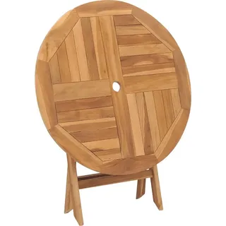 vidaXL Gartentisch Klappbar 85x76 cm Massivholz Teak - Braun