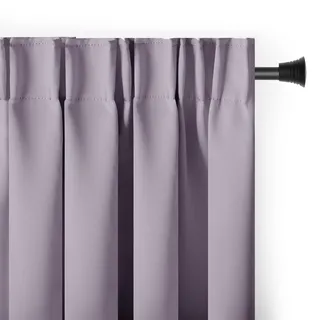 RESTILO Blackout Vorhang 140x270 cm rosa 1 St. Kräuselband Verdunkelungsvorhang Blickdicht Fensterdekoration Dekoschal Dekorvorhang Blackout
