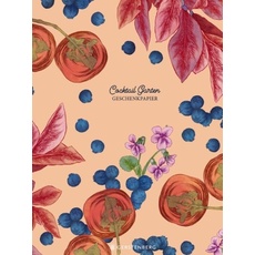 Bild Cocktail Garten Geschenkpapier-Heft - Motiv Blaubeeren