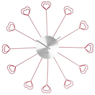 Silly Wanduhr Heart Paper Clip rot one Size