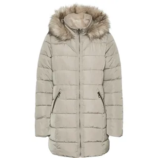 VERO MODA Damen Vmliv Jacket Kurzmantel, Oatmeal, 38