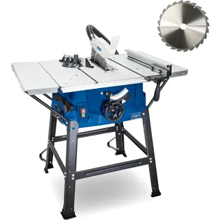 SCHEPPACH HS100S 2000 W 240 V inkl. Sägeblatt, Parallelanschlag, Schiebestock, Tischverbreiterung, Untergestell