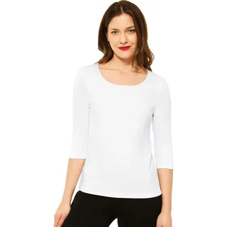 STREET ONE Damen Pania Shirt, Weiß, 40