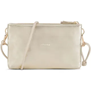 Expatrié Clutch Damen Gold Braun - Emilie - Stylische Umhängetasche für Hochzeit, Party & Freizeit - Kleine Handtasche in zwei Farben - Crossbody Bag für Frauen - Längenverstellbarer Schultergurt