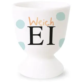 Grafik-Werkstatt Eierbecher mit Echtgold | Porzellan Becher | Weichei, weiß, normal